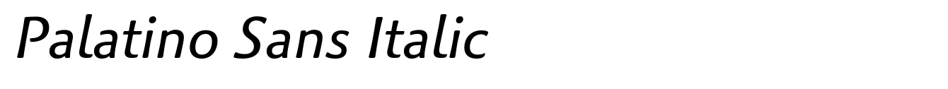Palatino Sans Italic